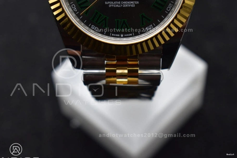 YG Gray 1:1 Bracelet 41 (Gain Weight) Dial Roman SS Best Steel 126333 Edition SH3235 904L SS ARF YG Green DateJust on Jubilee 1103